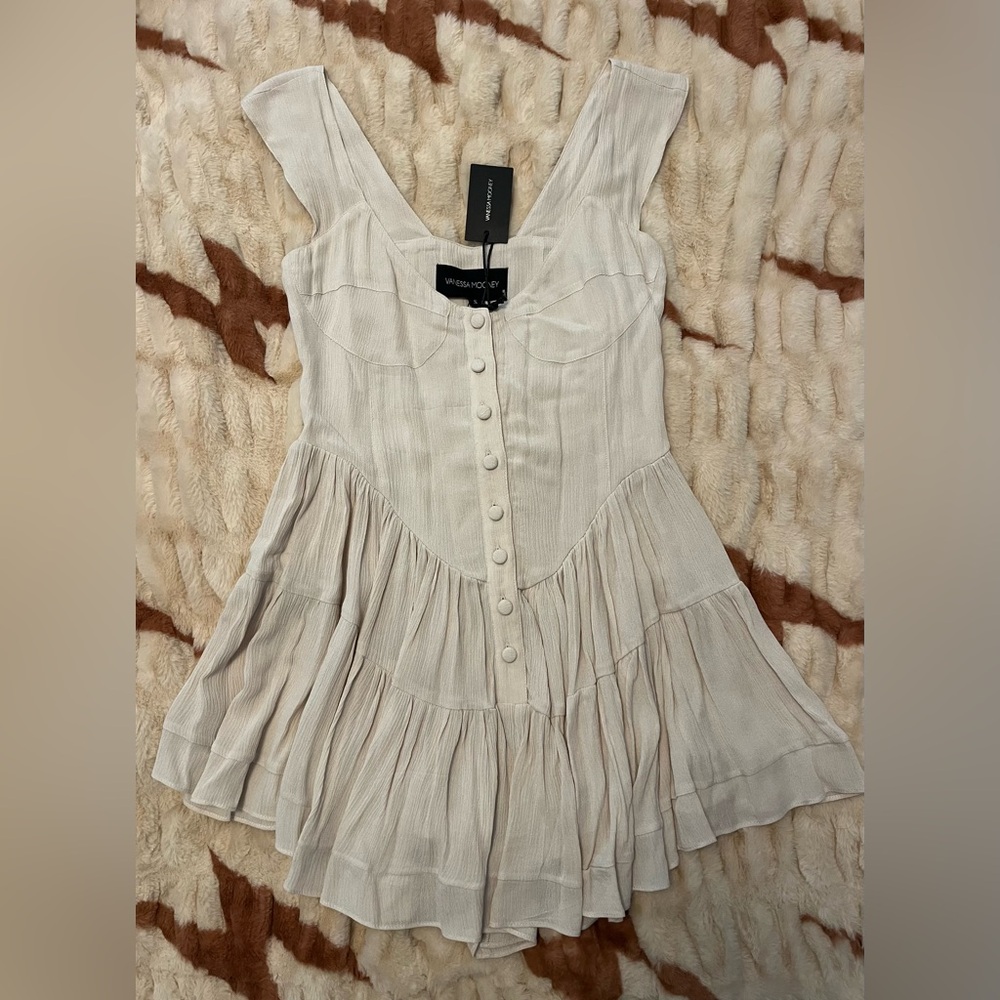 NEW Vanessa Mooney Elisabeth Romper Ivory Small